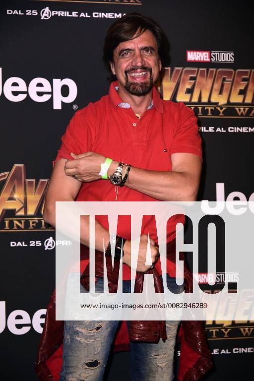 Milano, Prima del film Avengers Infinity Wars Nella foto: Valerio Staffelli