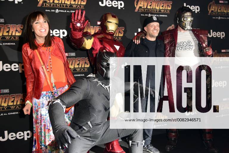 Milano, Prima del film Avengers Infinity Wars Nella foto: Max Pezzali
