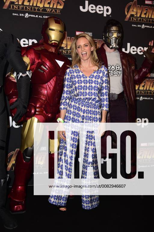 Milano, Prima del film Avengers Infinity Wars Nella foto: Justine Mattera