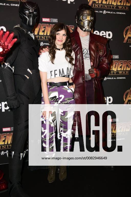 Milano, Prima del film Avengers Infinity Wars Nella foto: Chiara Grispo
