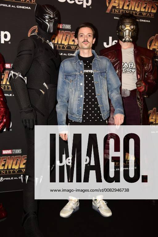 Milano, Prima del film Avengers Infinity Wars Nella foto: Fabio Rovazzi