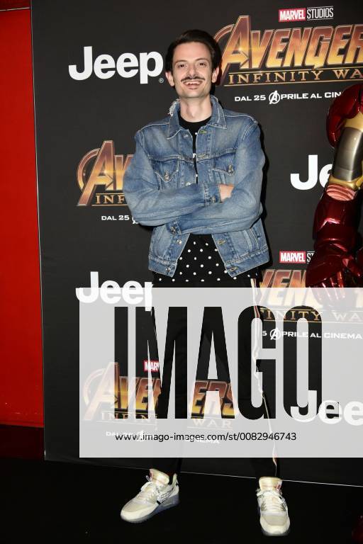 Milano, Prima del film Avengers Infinity Wars Nella foto: Fabio Rovazzi
