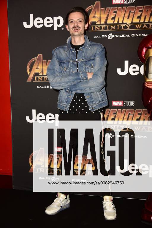Milano, Prima del film Avengers Infinity Wars Nella foto: Fabio Rovazzi