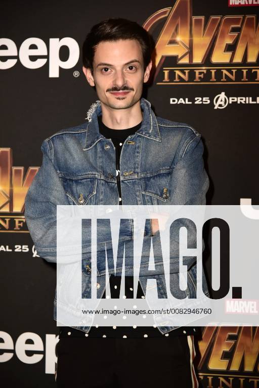 Milano, Prima del film Avengers Infinity Wars Nella foto: Fabio Rovazzi