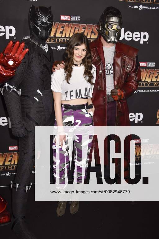 Prima del film Avengers Infinity Wars nella foto: Chiara Grispo