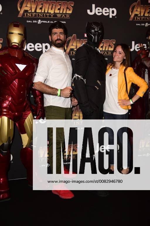 Milano, Prima del film Avengers Infinity Wars Nella foto: Gianluca Gazzoli