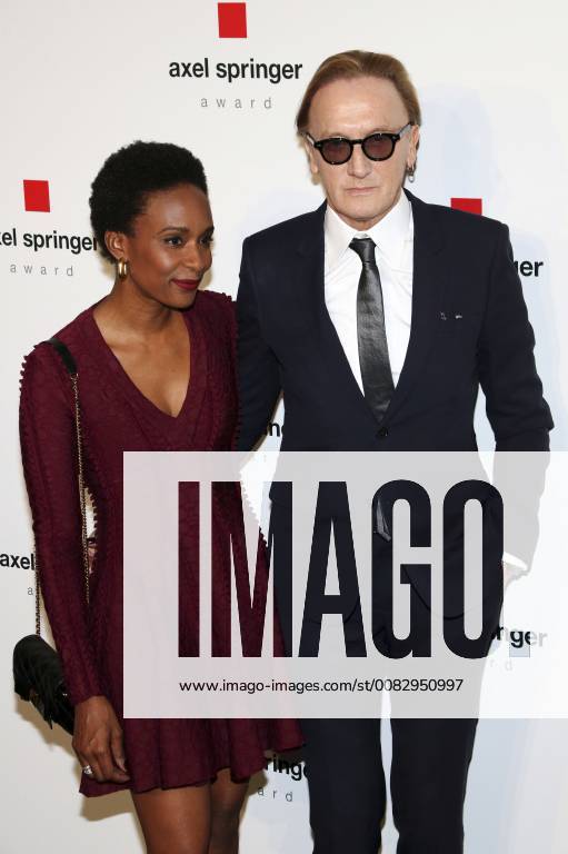 Marius Müller Westernhagen with wife Lindiwe Suttle at the presentation of the Axel Springer Award 2018 at the Axel Springer Haus Berlin 24 04 2018 Foto:xA.xFuturexImage