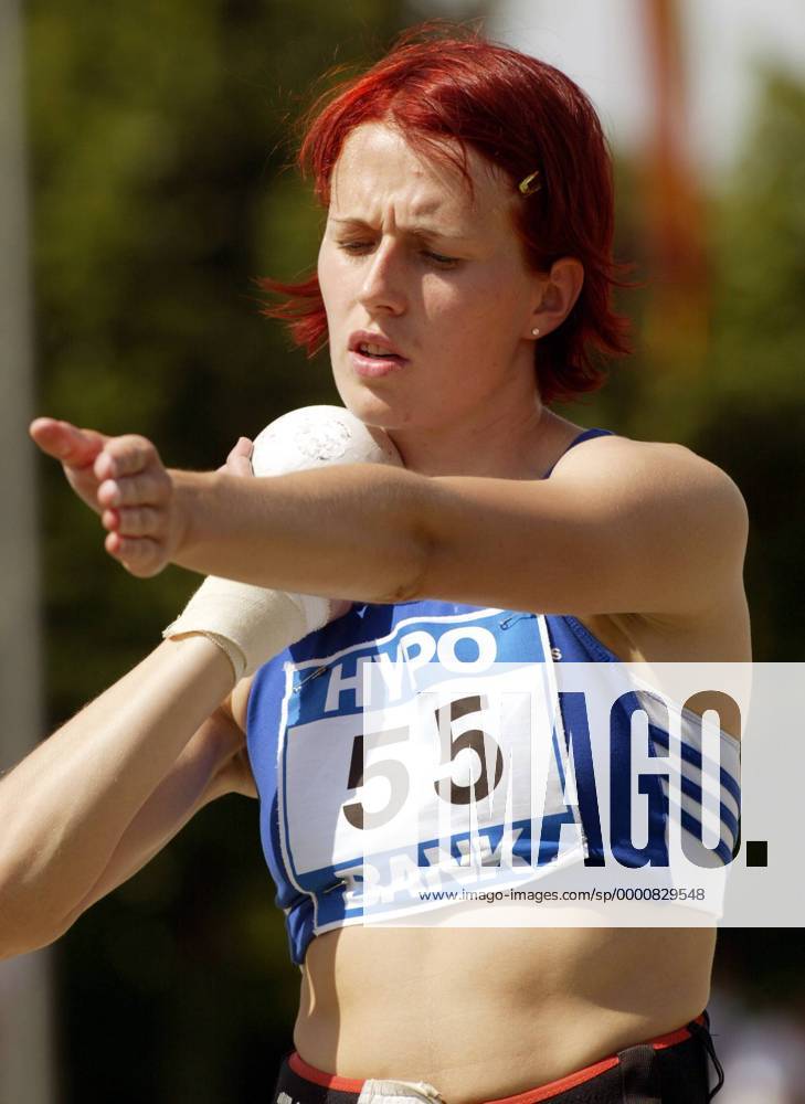 Sonja Kesselschläger (Deutschland) - Kugelstoßen Leichtathletik Damen Internationales Mehrkampfmeeting 2003, Mehrkampf-Meeting, Siebenkampf Einzelbild Götzis