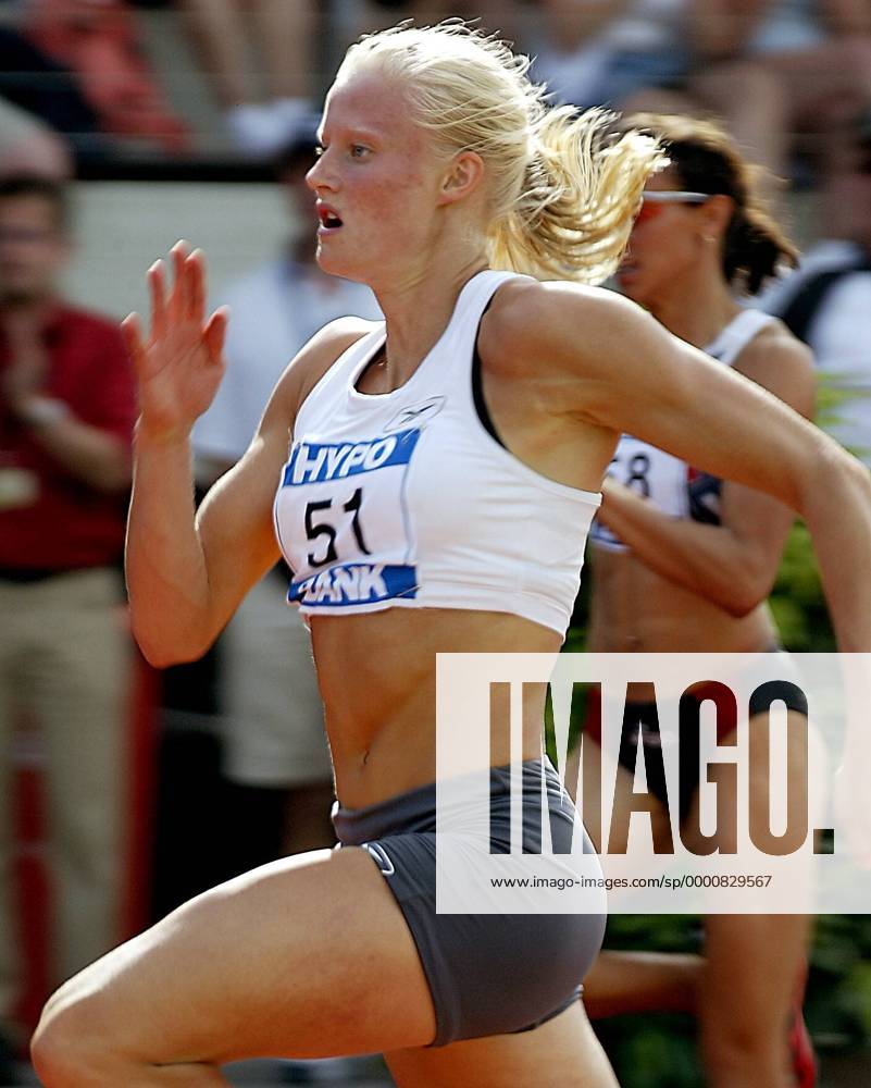 Carolina Klüft (Schweden) - Sprint Leichtathletik Damen Internationales Mehrkampfmeeting 2003, Mehrkampf-Meeting, Siebenkampf Einzelbild Götzis Dynamik,