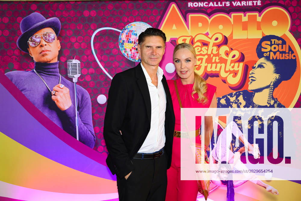 Roncalli s Apollo Variete Fresh n Funk premiere performance Ex national player and soccer coach Thomas Brdaric and his wife Antje Brdaric were thrilled by the show Düsseldorf Apollo NRW Germany