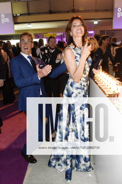 Gerit Kling with husband Wolfram Becker at the Aftershow Party after the 26 awarding of the German Perfume Award Duftstars 2018 at Tempelhof Airport Berlin 25 04 2018 Foto:xF.xFuturexImage