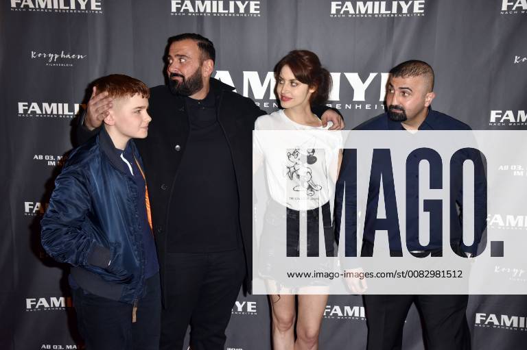 Kubilay Sarikaya with guest Violetta Schurawlow and Sedat Kirtan at the premiere of the movie Familiye at Cinemaxx Potsdamer Platz Berlin 26 04 2018 Foto:xN.xKubelkax xFuturexImage