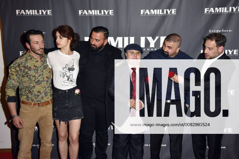 Arnel Taci Violetta Schurawlow Kubilay Sarikaya Muhammed Kirtan Sedate Kirtan and Moritz Bleibtreu at the premiere of the feature film Familiye at Cinemaxx Potsdamer Platz Berlin 26 04 2018 Foto:xN.xKubelkax xFuturexImage