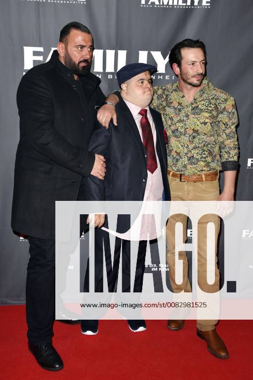 Kubilay Sarikaya Muhammed Kirtan and Arnel Taci at the premiere of the movie Familiye at Cinemaxx Potsdamer Platz Berlin 26 04 2018 Foto:xN.xKubelkax xFuturexImage