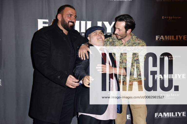 Kubilay Sarikaya Muhammed Kirtan and Arnel Taci at the premiere of the movie Familiye at Cinemaxx Potsdamer Platz Berlin 26 04 2018 Foto:xN.xKubelkax xFuturexImage