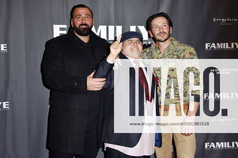 Kubilay Sarikaya Muhammed Kirtan and Arnel Taci at the premiere of the movie Familiye at Cinemaxx Potsdamer Platz Berlin 26 04 2018 Foto:xN.xKubelkax xFuturexImage