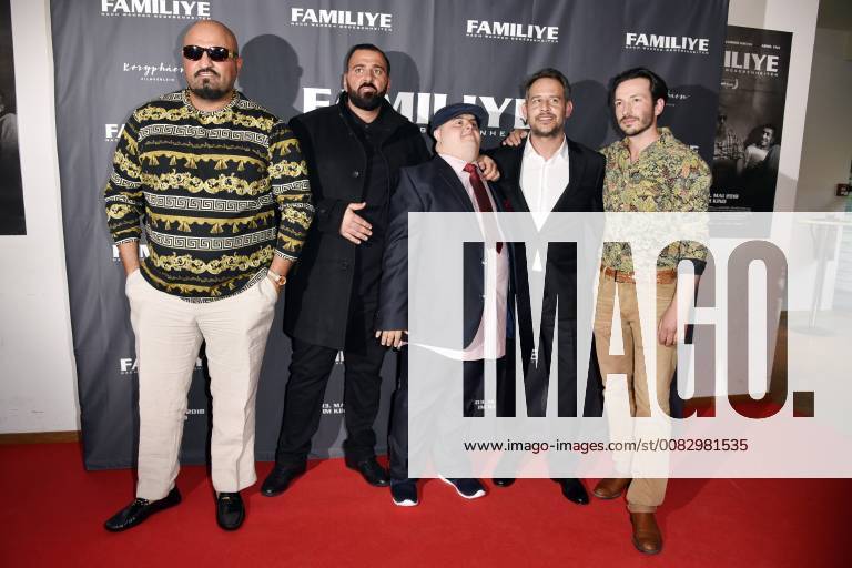Xatar Kubilay Sarikaya Muhammed Kirtan Moritz Bleibtreu and Arnel Taci at the premiere of the movie Familiye at Cinemaxx Potsdamer Platz Berlin 26 04 2018 Foto:xN.xKubelkax xFuturexImage