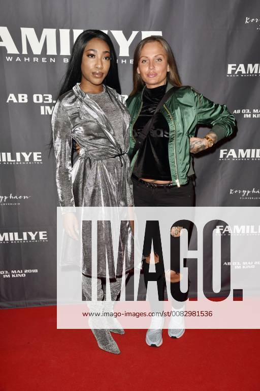 Schwesta Ewa with accompaniment at the premiere of the movie Familiye at Cinemaxx Potsdamer Platz Berlin 26 04 2018 Foto:xN.xKubelkax xFuturexImage