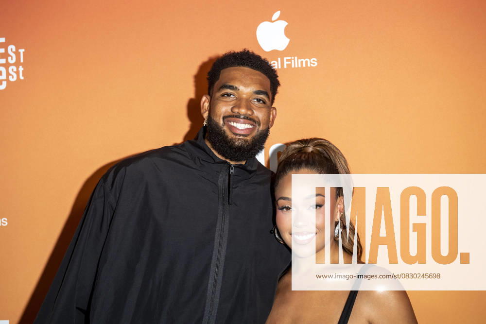 (L-R) Karl-Anthony Towns and Jordyn Woods attend the Highest 2 Lowest New York Premiere at Brooklyn Academy of Music. New York United States - ZUMAs197 20250811_aaa_s197_220
