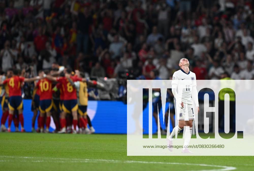 Spain v England: Final - UEFA EURO 2024 BERLIN, GERMANY - JULY 14: Phil Foden (11) of England reacts during the UEFA EURO 2024 final match between Spain and England at Olympiastadion in Berlin, Germany on July 14, 2024. Berlin Germany. Editorial use only. Please get in touch for any other usage.