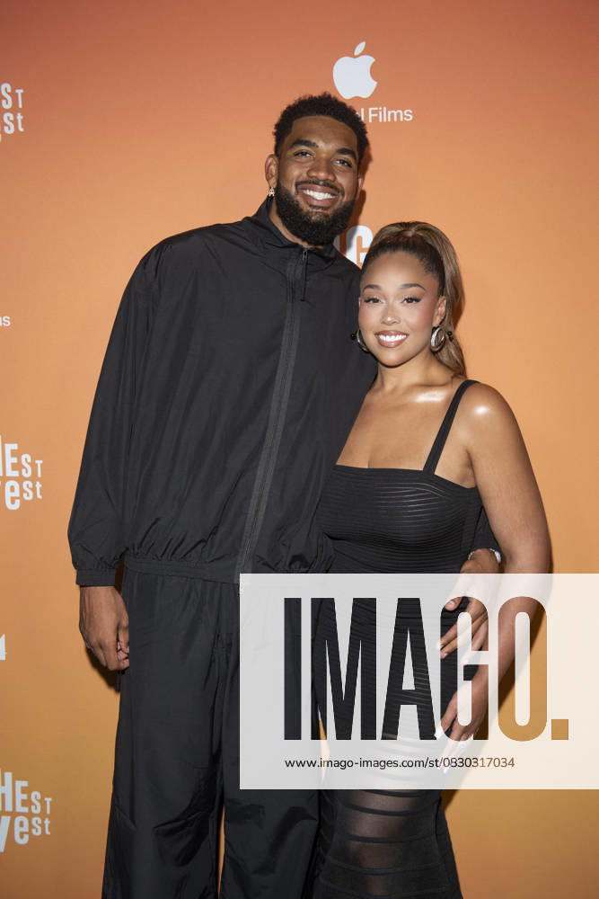 (L-R) Karl-Anthony Towns and Jordyn Woods attend the Highest 2 Lowest New York Premiere at Brooklyn Academy of Music in New York City. New York United States - ZUMAs197 20250811_aab_s197_017