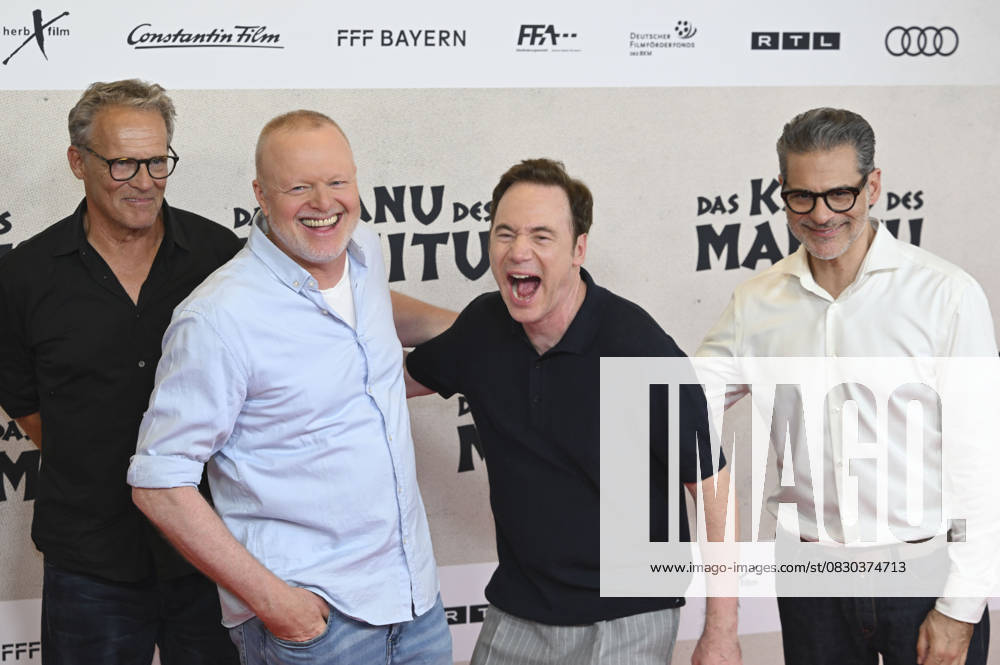 Christian Tramitz, Stefan Raab, Michael Bully Herbig and Rick Kavanian at the world premiere of the movie Das Kanu des Manitu at Mathäser Filmpalast Munich, 12 08 2025 Foto:xR.xFuturexImagex manitu_5914
