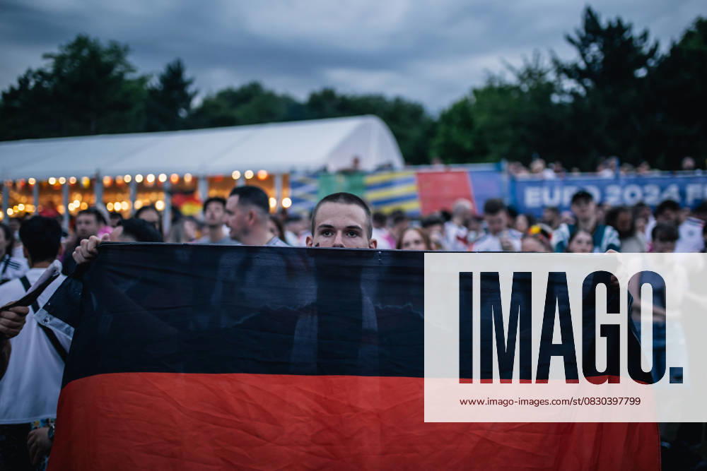 Germany v Denmark: Round of 16 - UEFA EURO 2024 DORTMUND, GERMANY - JUNE 29: Fans of Germany gather to watch the EURO 2024 round of 16 match between Germany and Denmark at the fan zone area on June 29, 2024 in Dortmund, Germany. Germany World. Editorial use only. Please get in touch for any other usage.