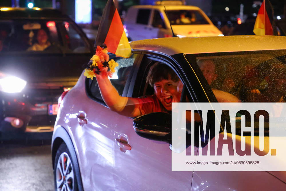 Germany v Denmark: Round of 16 - UEFA EURO 2024 DORTMUND, GERMANY - JUNE 29: German fans celebrates by forming car convoys after Germany defeats Denmark in the UEFA EURO 2024 round of 16 match at Football Stadium Dortmund on June 29, 2024 in Dortmund, Germany. Germany World. Editorial use only. Please get in touch for any other usage.