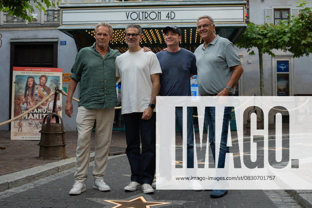 Cinema premiere, Manitous Canoe, Michael Bully Herbig, Rick Kavanian, Christian Tramitz, film premiere, Europa Park, Voltron 4D, red carpet, film launch, comedy, western parody, Bullyparade, actor, director, screenwriter, press event, summer vacatio