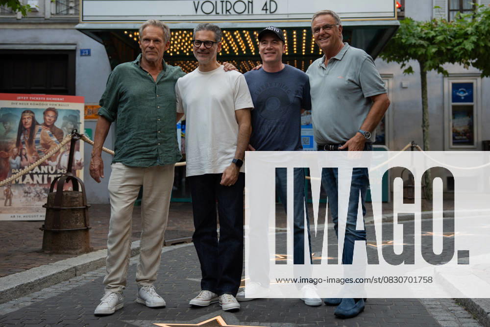 Cinema premiere, Manitous Canoe, Michael Bully Herbig, Rick Kavanian, Christian Tramitz, film premiere, Europa Park, Voltron 4D, red carpet, film launch, comedy, western parody, Bullyparade, actor, director, screenwriter, press event, summer vacatio