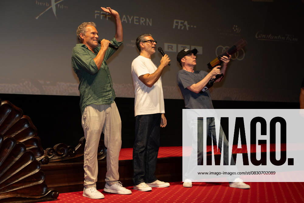 Cinema premiere, Manitous Canoe, Michael Bully Herbig, Rick Kavanian, Christian Tramitz, film premiere, Europa Park, Voltron 4D, red carpet, film launch, comedy, western parody, Bullyparade, actor, director, screenwriter, press event, summer vacatio
