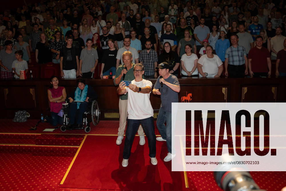 Cinema premiere, Manitous Canoe, Michael Bully Herbig, Rick Kavanian, Christian Tramitz, film premiere, Europa Park, Voltron 4D, red carpet, film launch, comedy, western parody, Bullyparade, actor, director, screenwriter, press event, summer vacatio