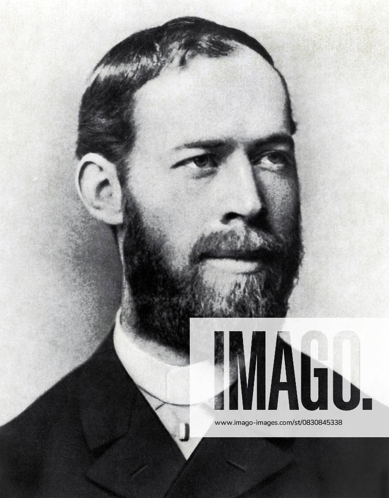 Heinrich Hertz (1857-94), German Physicist, Proved the existence of Electromagnetic Waves, Head and Shoulders Portrait, 1890 s