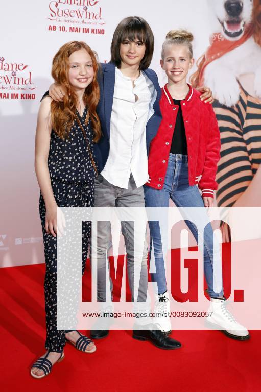 Malu Leicher Aaron Kissiov and Felice Ahrens at the premiere of the movie Liliane Susewind An animal adventure in the Cinedom Cologne 06 05 2018 Foto:xC.xFuturexImage