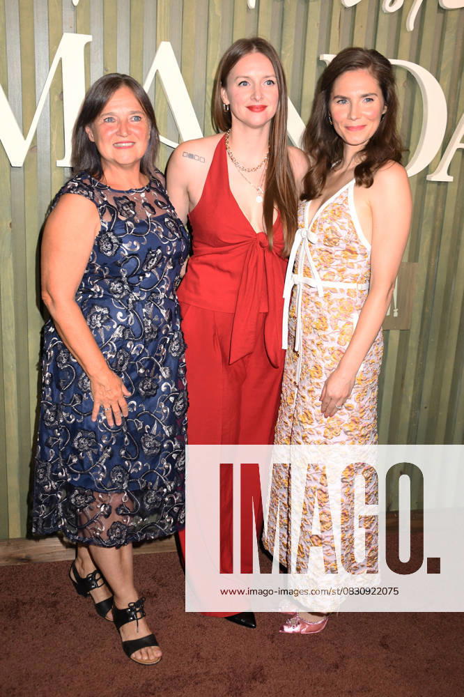 NEW YORK, NY - AUGUST 19: Edda Mellas, Deanna Knox and Amanda Knox at The Twisted Tale Of Amanda Knox New York Premiere on August 19, 2025 at New York Historical Society in New York City.