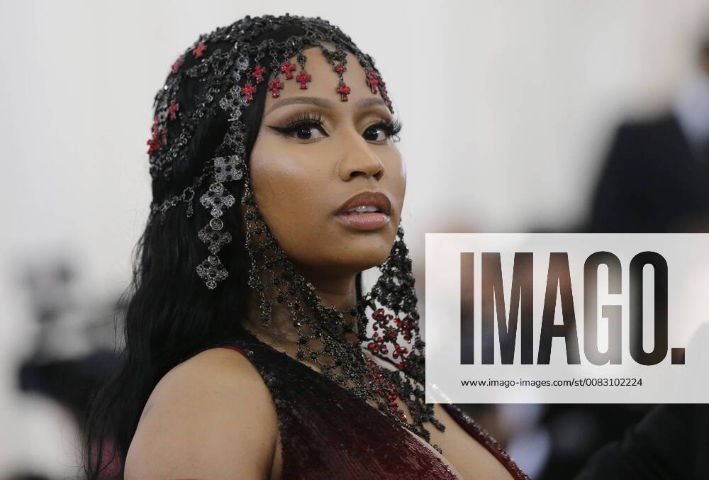 Nicki Minaj arrives on the red carpet at The Metropolitan Museum of Art s Costume Institute Benefit Heavenly Bodies: Fashion and the Catholic Imagination at Metropolitan Museum of Art in New York City on May 7, 2018. NYP20180507788 JOHNxANGELILLO