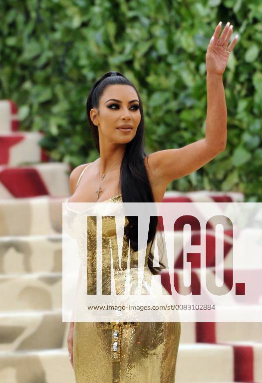 NEW YORK, NY - MAY 7: Kim Kardashian at the Heavenly Bodies: Fashion & The Catholic Imagination Costume Institute Gala on May 7, 2018 in New York City.