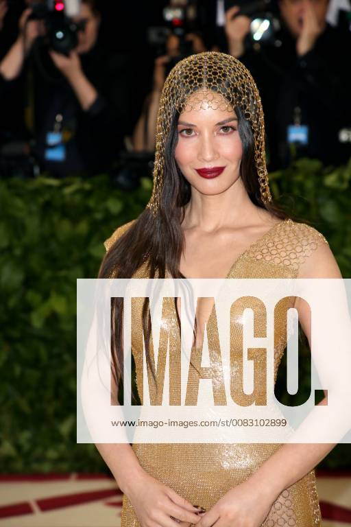 New York, N.Y, USA - OLIVIA MUNN attends the Metropolitan Museum of Art Costume Institute Benefit with exhibition of Heavenly Bodies: Fashion and the Catholic Imagination .The Met Museum, NYC.May 7, 2018.Photos by , Globe Photos Inc. New York USA - ZUMAms4_ 20180507_zaa_ms4_100