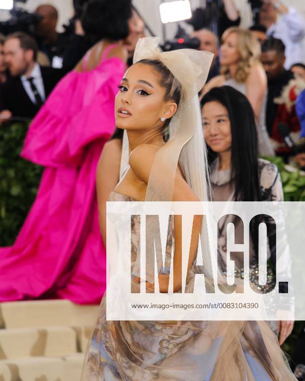 New York, NY, U.S. - 07 May 2018 - New York, New York - Ariana Grande. 2018 Metropolitan Museum of Art Costume Institute Gala: Heavenly Bodies: Fashion and the Catholic Imagination. Photo Credit: Christopher Smith AdMedia New York U.S. - ZUMAa123 20180507_zaa_a123_153