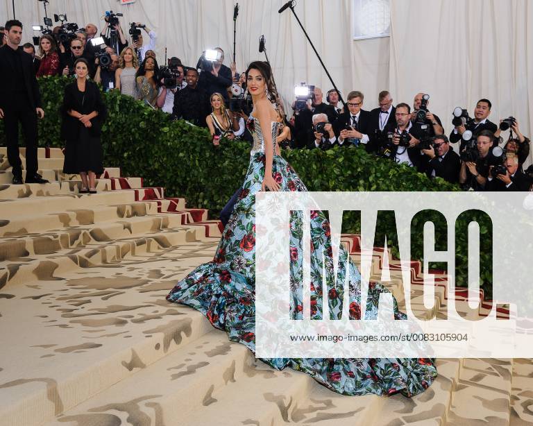 New York, NY, U.S. - 07 May 2018 - New York, New York - Amal Clooney. 2018 Metropolitan Museum of Art Costume Institute Gala: Heavenly Bodies: Fashion and the Catholic Imagination. Photo Credit: Christopher Smith AdMedia New York U.S. - ZUMAa123 20180507_zaa_a123_328