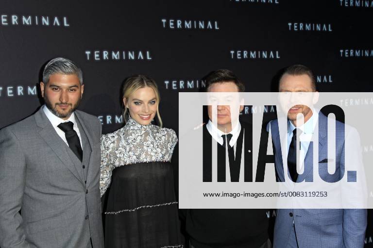 Vaughn stone Margot Robbie Mike Myers and Simon Pegg at the premiere of the movie Terminal in the ArcLight Cinemas Los Angeles 08 05 2018 Foto:xD.xBedrosianx xFuturexImage