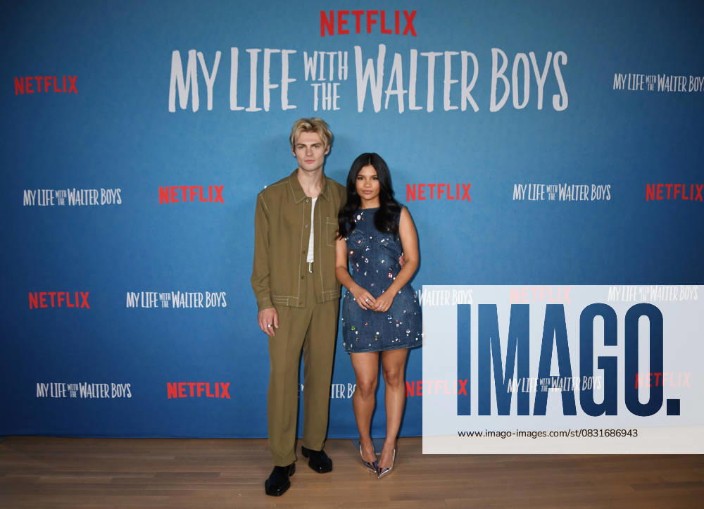 NEW YORK, NY- AUGUST 27: Noah LaLonde and Nikki Rodriguez at Netflixs Season 2 Photo Call for My Life With The Walter Boys at the Netflix New York Office in New York City on August 27, 2025.
