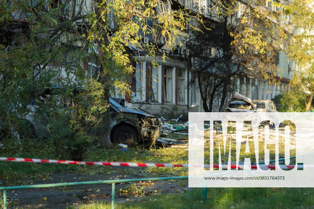 Multi-story residential building damaged in Berezniaky neighborhood as result of Russian aerial strike Wrecked cars are seen outside a multi-story residential building in the Dniprovskyi district, damaged as a result of a combined Russian attack in Kyiv, Ukraine, on August 28, 2025 Kyiv Ukraine