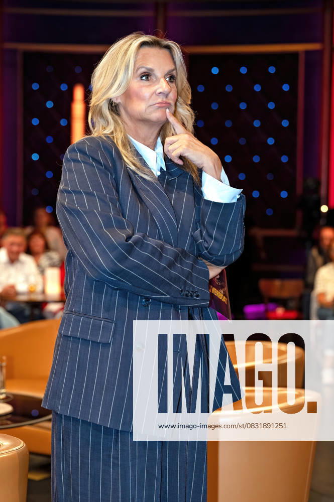MDR Riverboat presenter Kim Fisher on the occasion of the recording of the MDR talk show Riverboat on 29 08 2025 at Mediacity Leipzig 20250829ADO0006