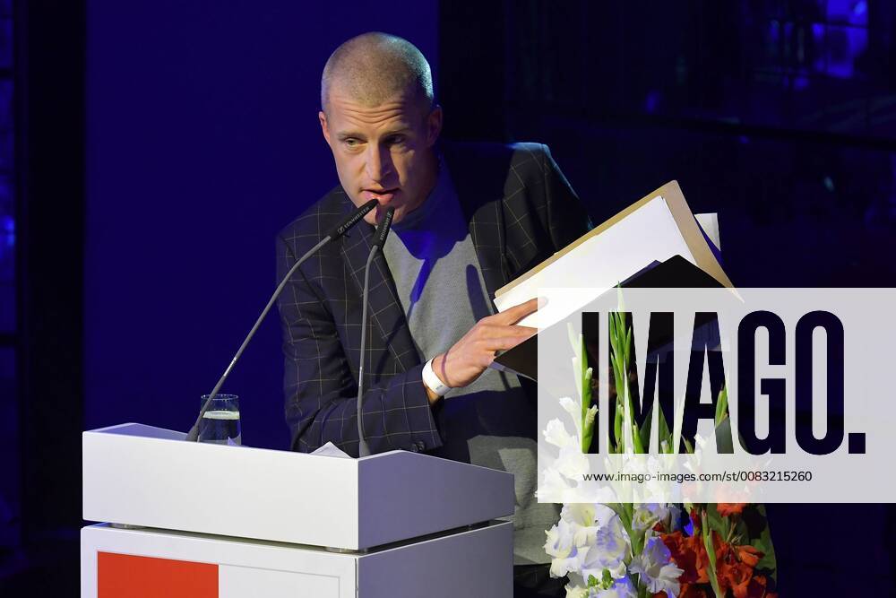 Benjamin von Stuckrad Barre Laudation for Inga Humpe 30 years Fred Jay Award ceremony in Berlin in the Columbiahalle on 15 05 2018