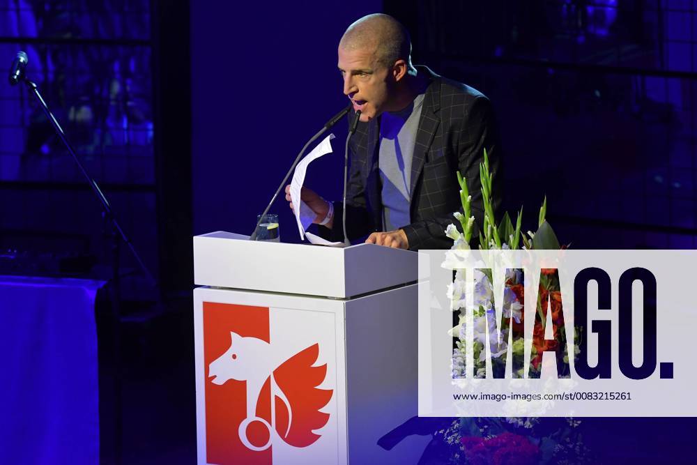 Benjamin von Stuckrad Barre Laudation for Inga Humpe 30 years Fred Jay Award ceremony in Berlin in the Columbiahalle on 15 05 2018