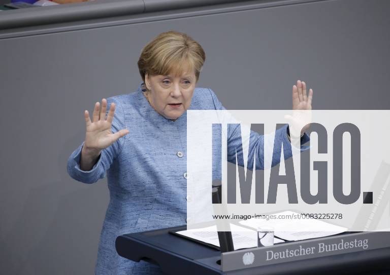 Chancellor Dr Angela Merkel CDU Germany Berlin Bundestag Plenary General debate on government policy with the Federal Chancellor 16 05 2018