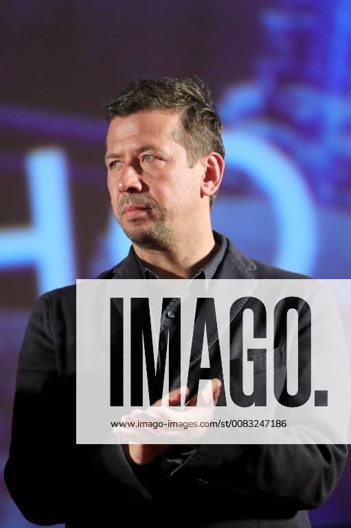 MOSCOW, RUSSIA – MAY 17, 2018: Actor Andrei Merzlikin at the Moscow premiere of Sergei Mokritsky s fantasy film Chernovik A Rough Draft based on Russian science fiction writer Sergei Lukyanenko s novel of the same name, at the Karo 11 Oktyabr cinema. Sergei Bobylev TASS TS07FEC0