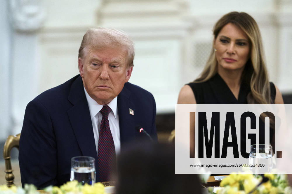 White House Coverage US President Donald Trump and US First Lady Melania Trump during a dinner with US tech leaders at the White House, Washington, DC, USA, 04 September 2025. EPA WILL OLIVER POOL WASHINGTON DC United States