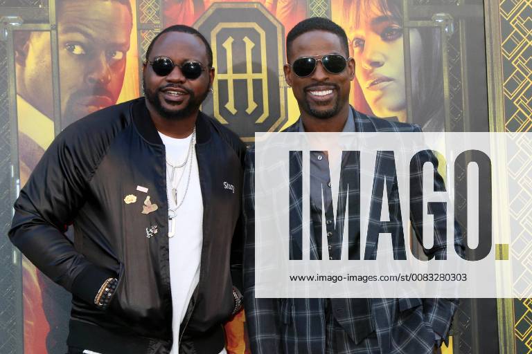 WESTWOOD, CA - MAY 19: Brian Tyree Henry, Sterling K Brown at the premiere of Global Road Entertainment s Hotel Artemis at Regency Village Theatre on May 19, 2018 in Westwood, California.